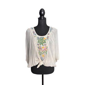 Anthropologie Tanvi Kedia Women's Boho Chic Beaded Kimono Top Size M
